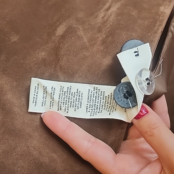 Corrin Faux Suede Trench Coat - Picture 13 of 16